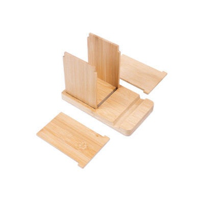 ERWIN. Conjunto de secretária com suporte para telemóvel e copo